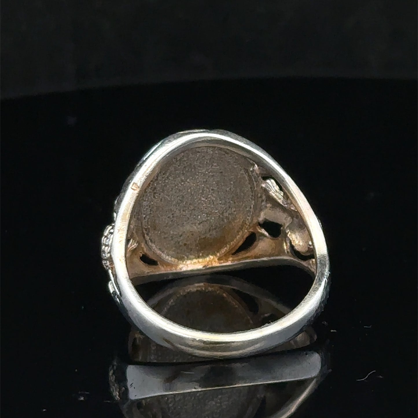 Silver signet ring size T (sh27644b)