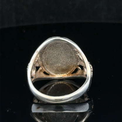 Silver signet ring size T (sh27644b)