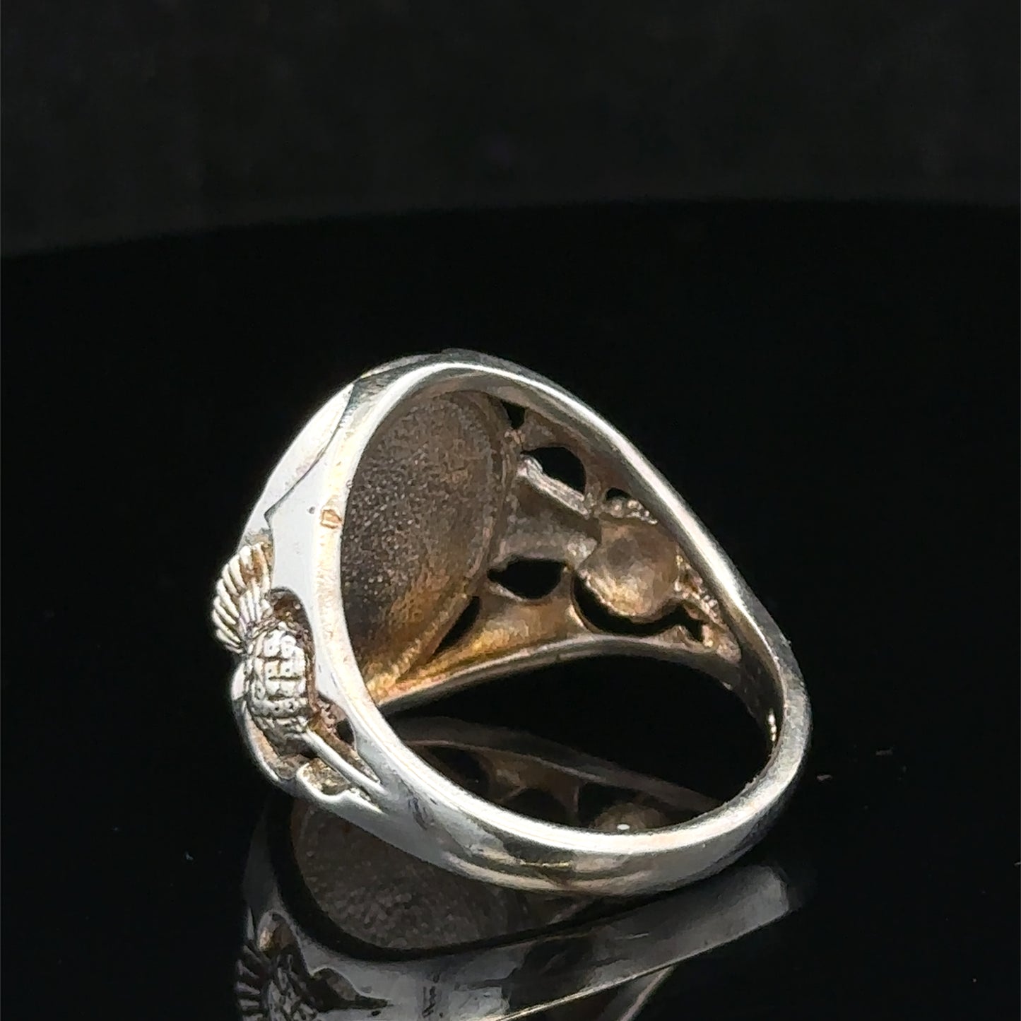 Silver signet ring size T (sh27644b)