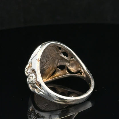 Silver signet ring size T (sh27644b)