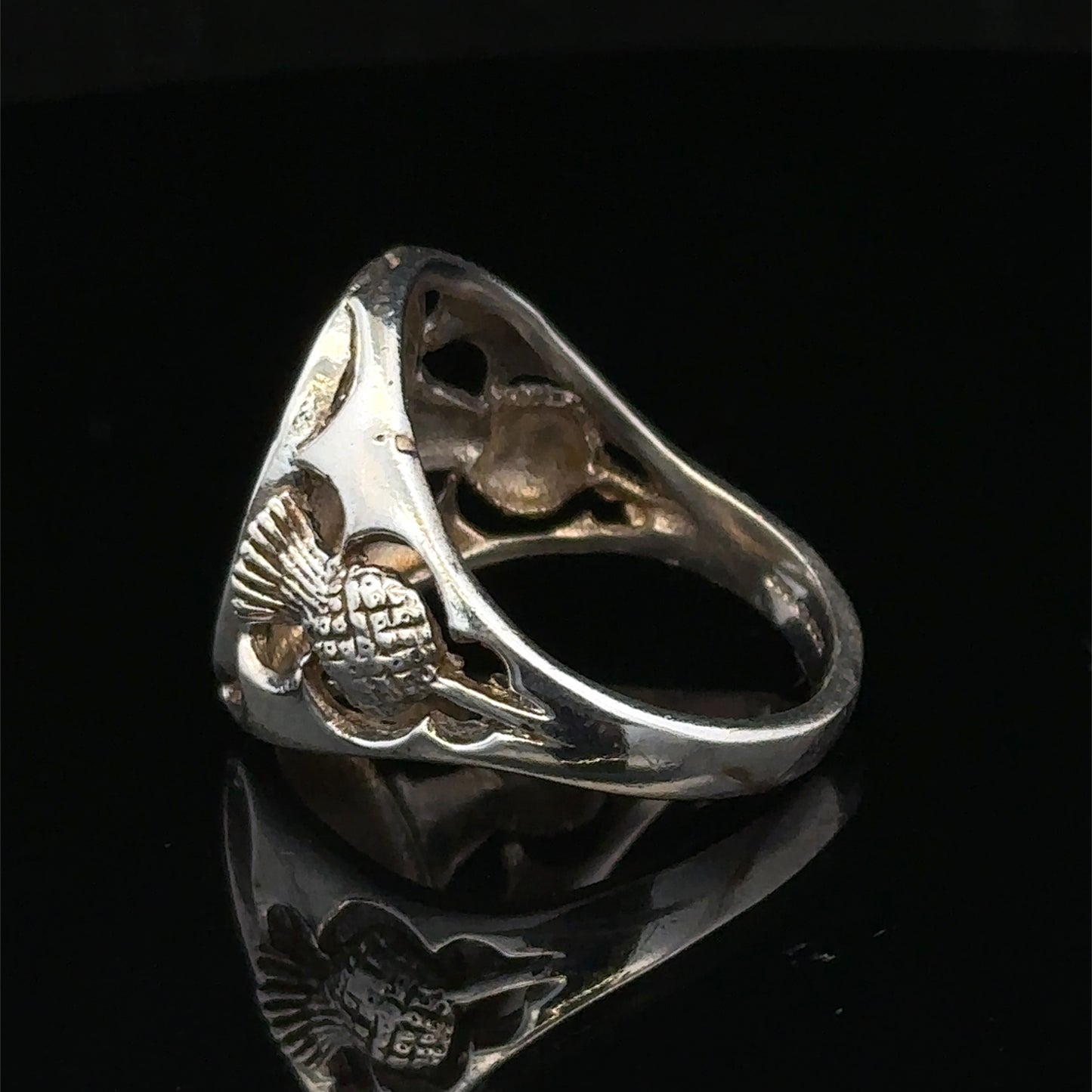 Silver signet ring size T (sh27644b)