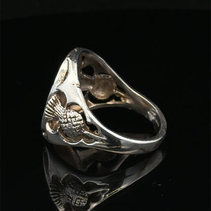 Silver signet ring size T (sh27644b)
