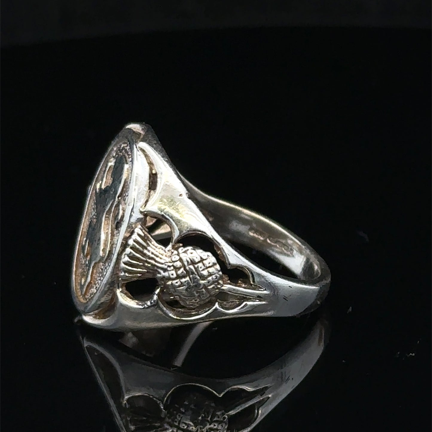 Silver signet ring size T (sh27644b)
