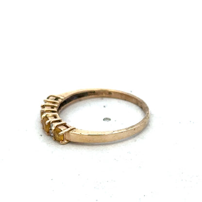 9ct yellow gold ring size N (sh25588l)