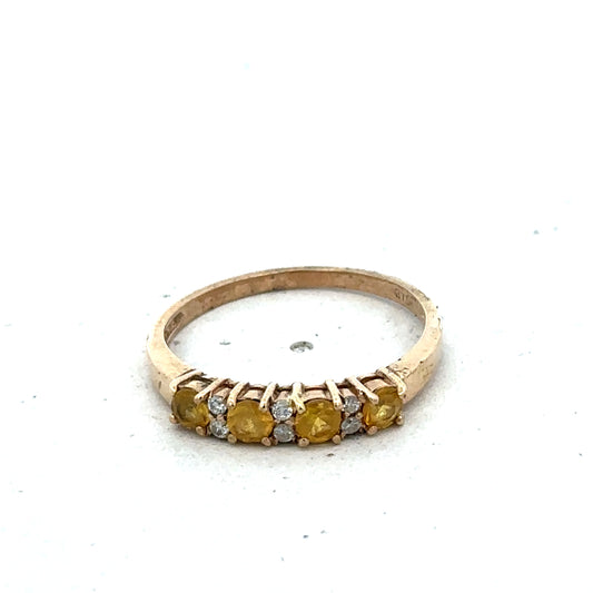 9ct yellow gold ring size N (sh25588l)