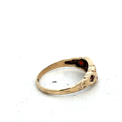 9ct yellow gold ring size Q (sh25675l)