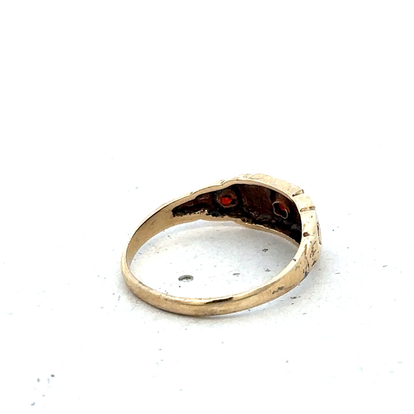 9ct yellow gold ring size Q (sh25675l)