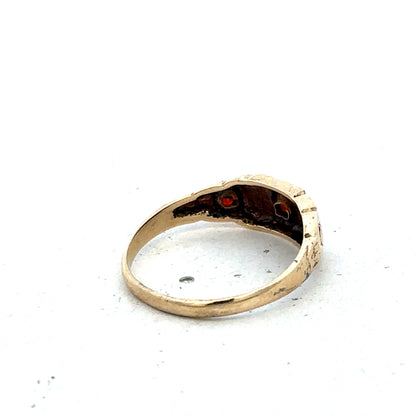 9ct yellow gold ring size Q (sh25675l)