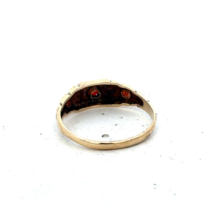9ct yellow gold ring size Q (sh25675l)