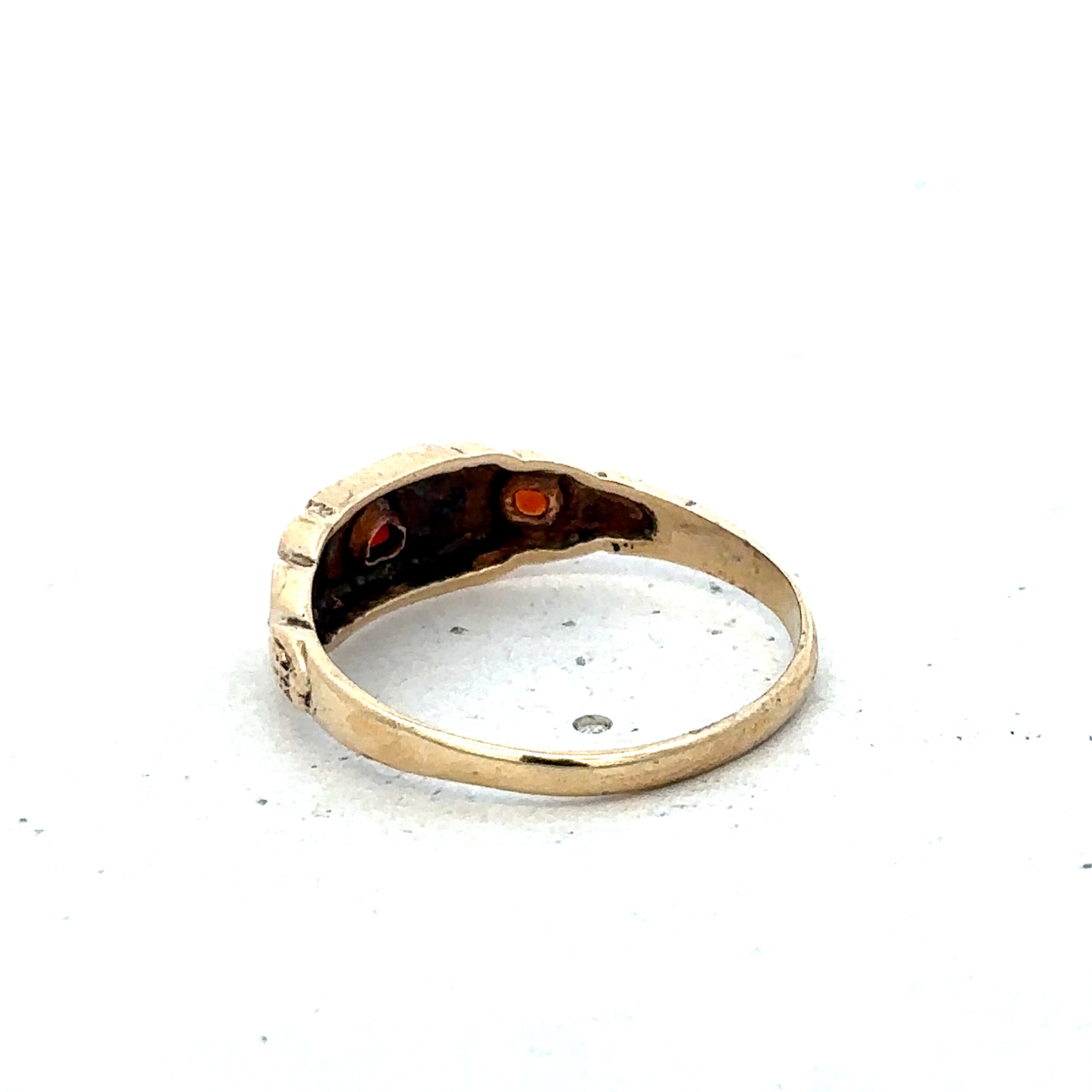 9ct yellow gold ring size Q (sh25675l)