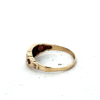 9ct yellow gold ring size Q (sh25675l)