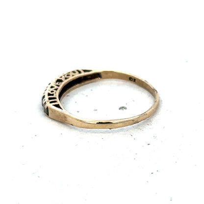 9ct yellow gold ring size Q (sh25636l)