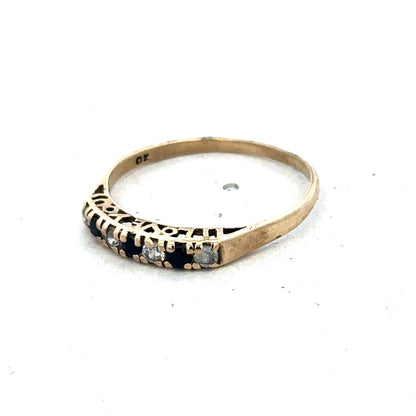 9ct yellow gold ring size Q (sh25636l)
