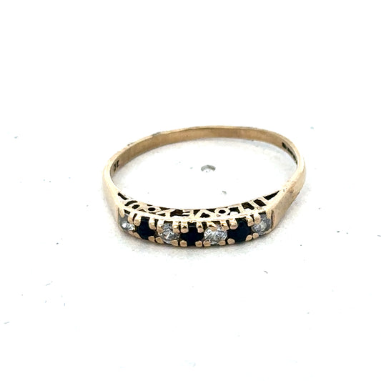 9ct yellow gold ring size Q (sh25636l)