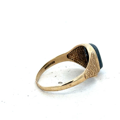 9ct yellow gold signet ring size S (sh25570l)
