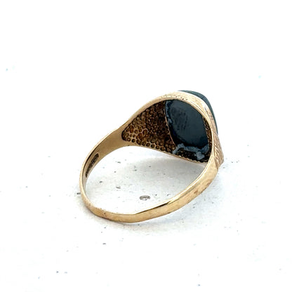 9ct yellow gold signet ring size S (sh25570l)
