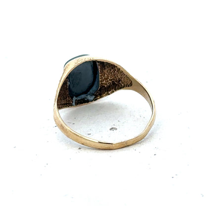 9ct yellow gold signet ring size S (sh25570l)