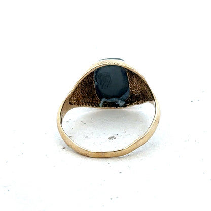 9ct yellow gold signet ring size S (sh25570l)