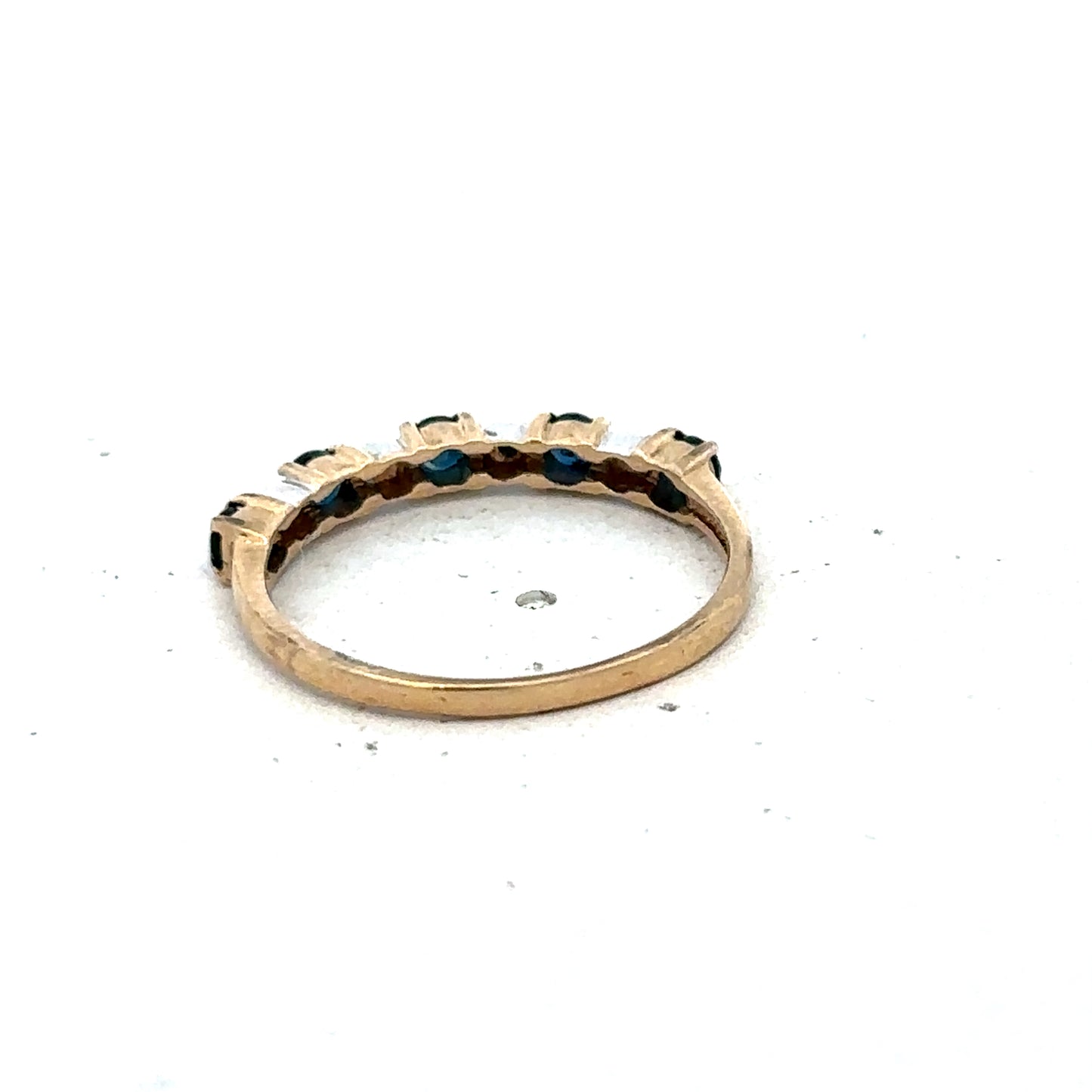 9ct yellow gold sapphire and diamond ring size M (sh26839b)