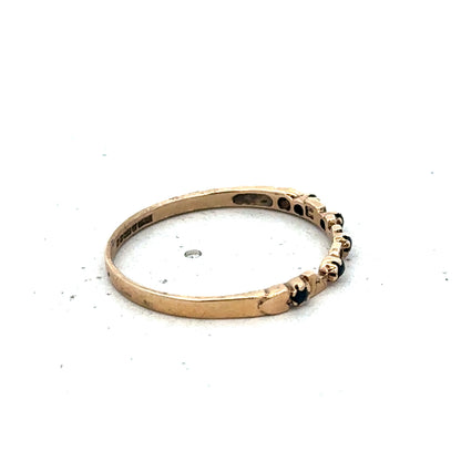 9ct yellow gold ring size R (sh25601l)