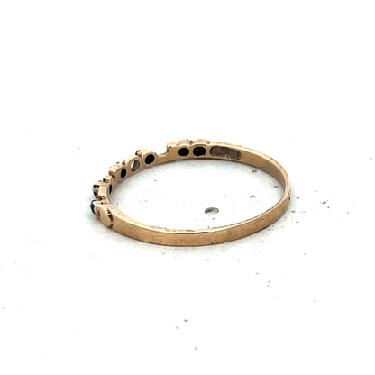 9ct yellow gold ring size R (sh25601l)