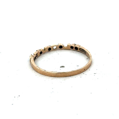 9ct yellow gold ring size R (sh25601l)