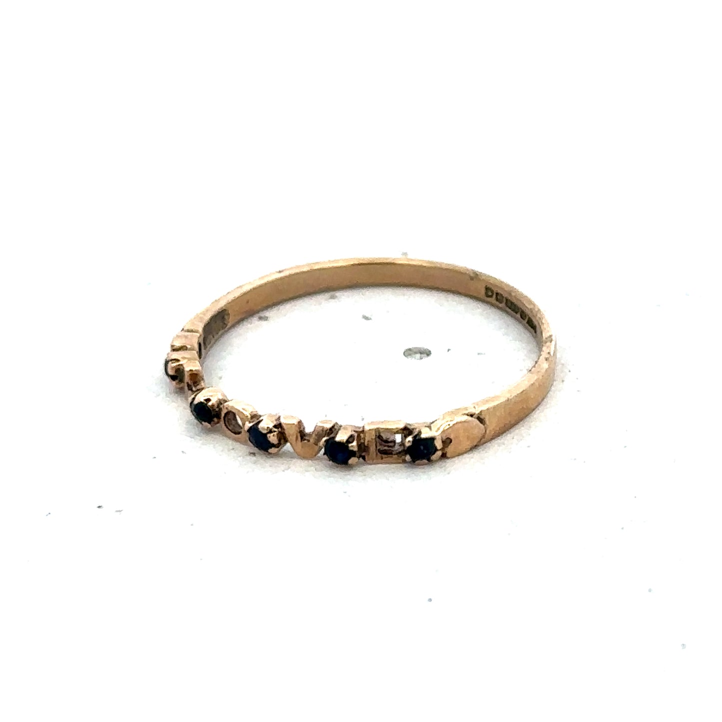 9ct yellow gold ring size R (sh25601l)