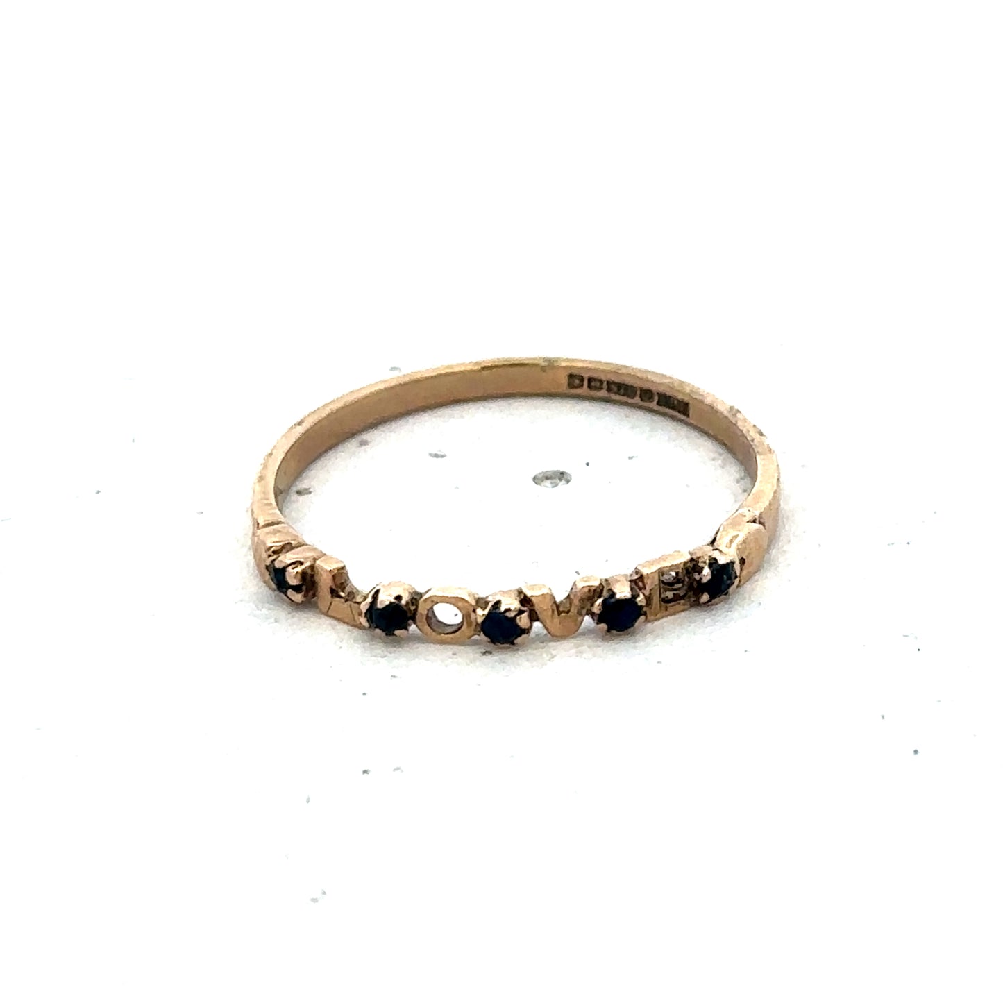 9ct yellow gold ring size R (sh25601l)