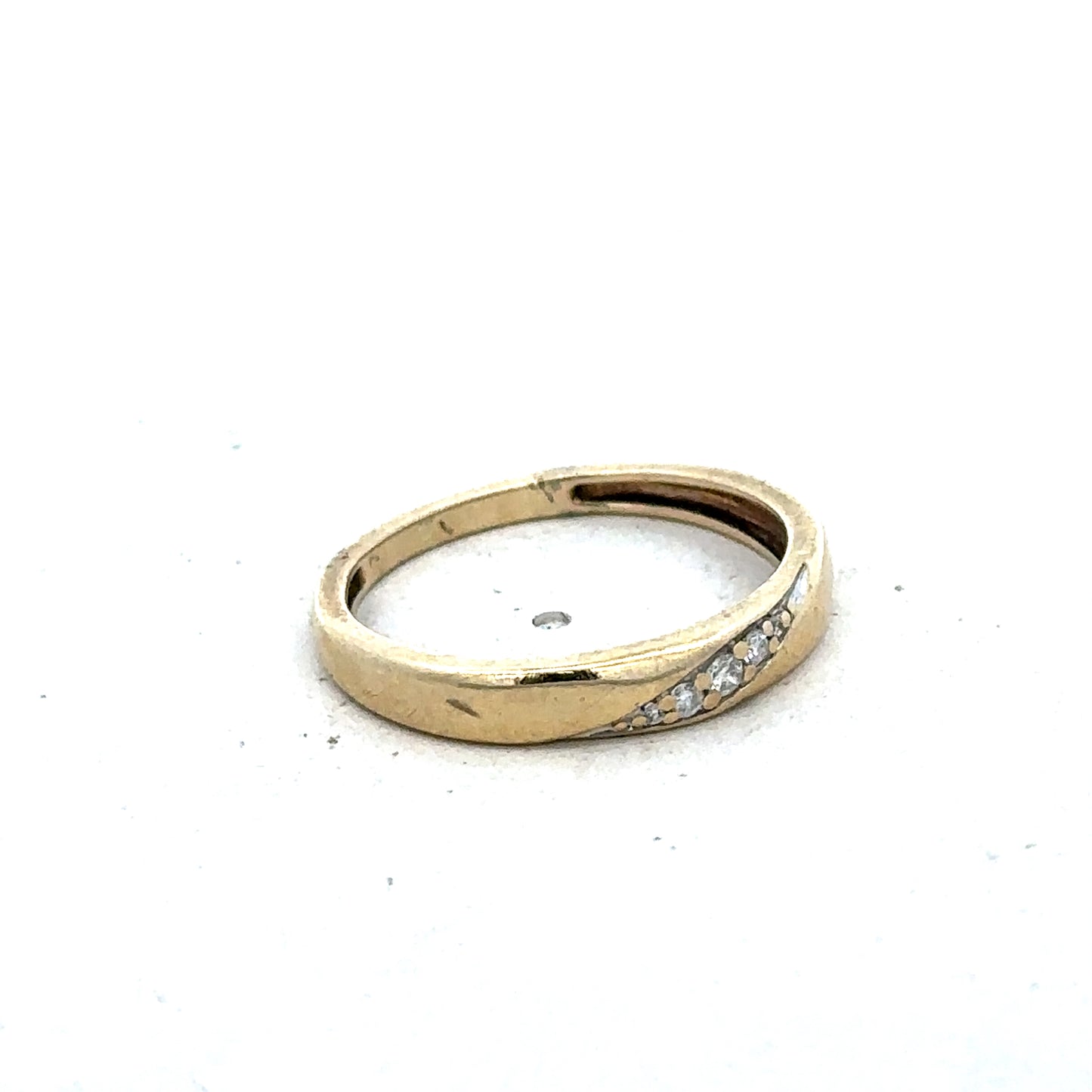 9ct yellow gold diamond ring size N (sh25634l)