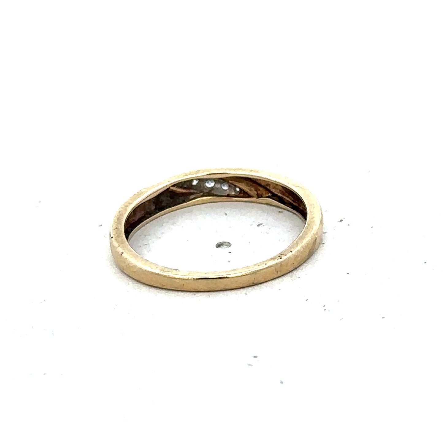 9ct yellow gold diamond ring size N (sh25634l)