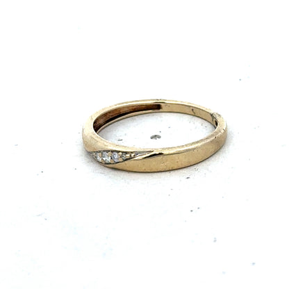 9ct yellow gold diamond ring size N (sh25634l)