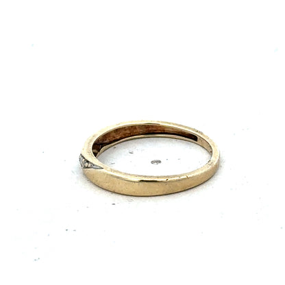 9ct yellow gold diamond ring size N (sh25634l)
