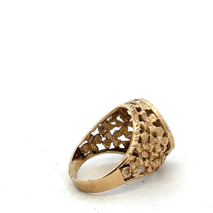 9ct yellow gold ring size M (sh27519b)