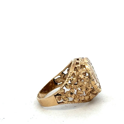 9ct yellow gold ring size M (sh27519b)