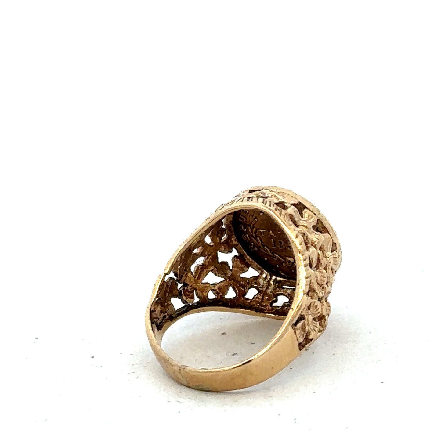 9ct yellow gold ring size M (sh27519b)
