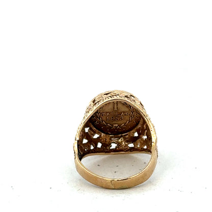 9ct yellow gold ring size M (sh27519b)