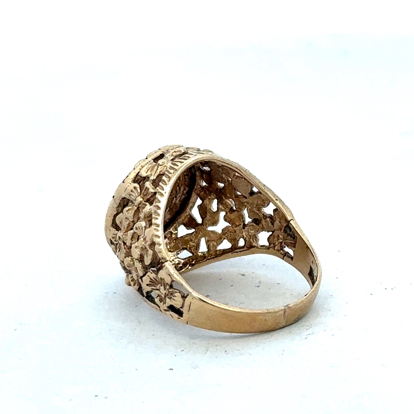 9ct yellow gold ring size M (sh27519b)