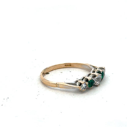 9ct yellow gold ring size N (sh27424b)