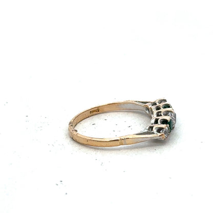 9ct yellow gold ring size N (sh27424b)