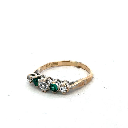 9ct yellow gold ring size N (sh27424b)