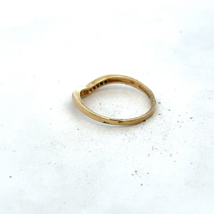 9ct yellow gold diamond ring size P1/2 (sh27320b)
