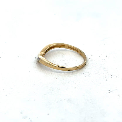 9ct yellow gold diamond ring size P1/2 (sh27320b)