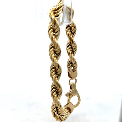 9ct yellow gold rope bracelet 25.6g (sh25614l)
