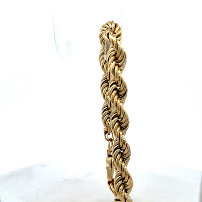 9ct yellow gold rope bracelet 25.6g (sh25614l)
