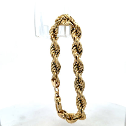 9ct yellow gold rope bracelet 25.6g (sh25614l)