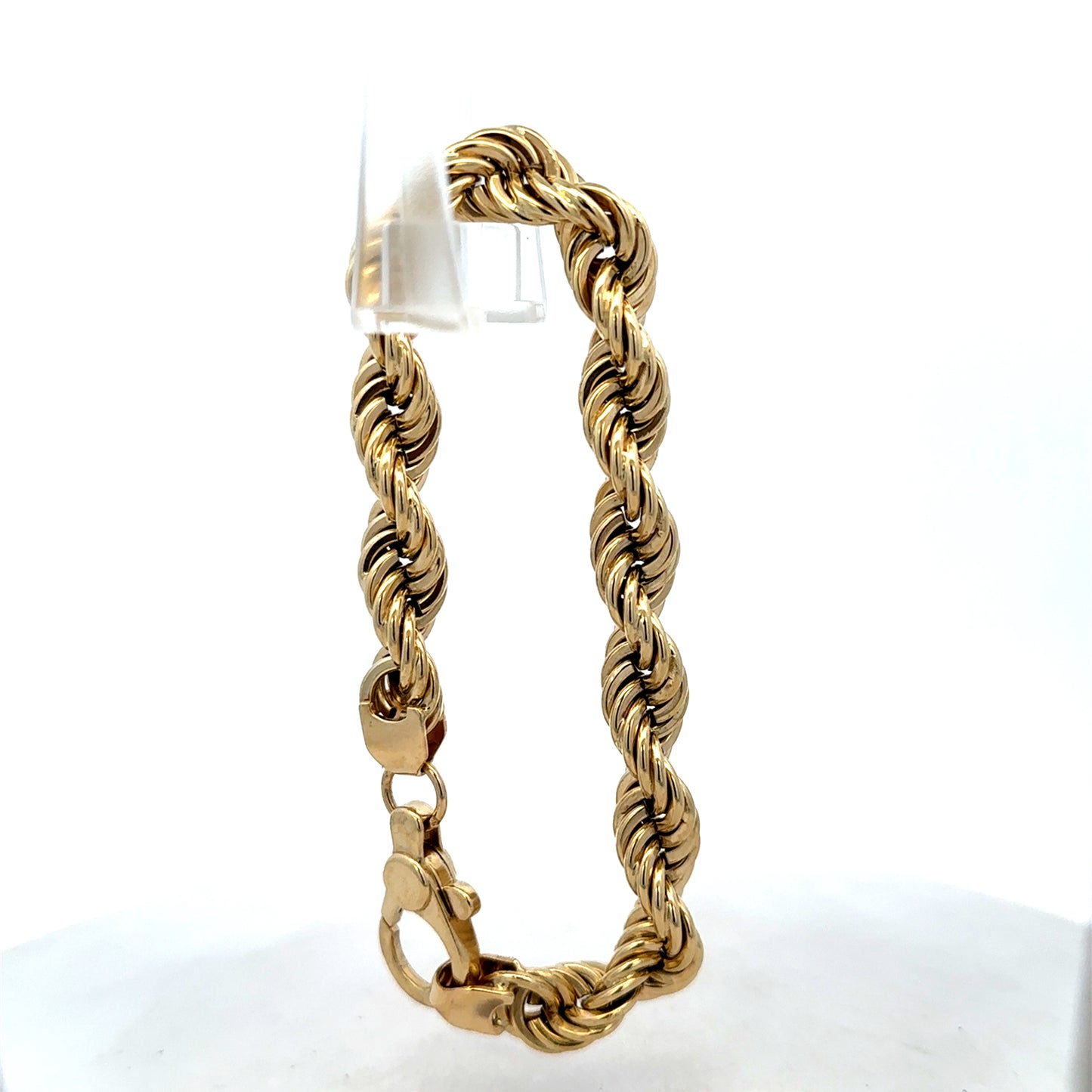 9ct yellow gold rope bracelet 25.6g (sh25614l)