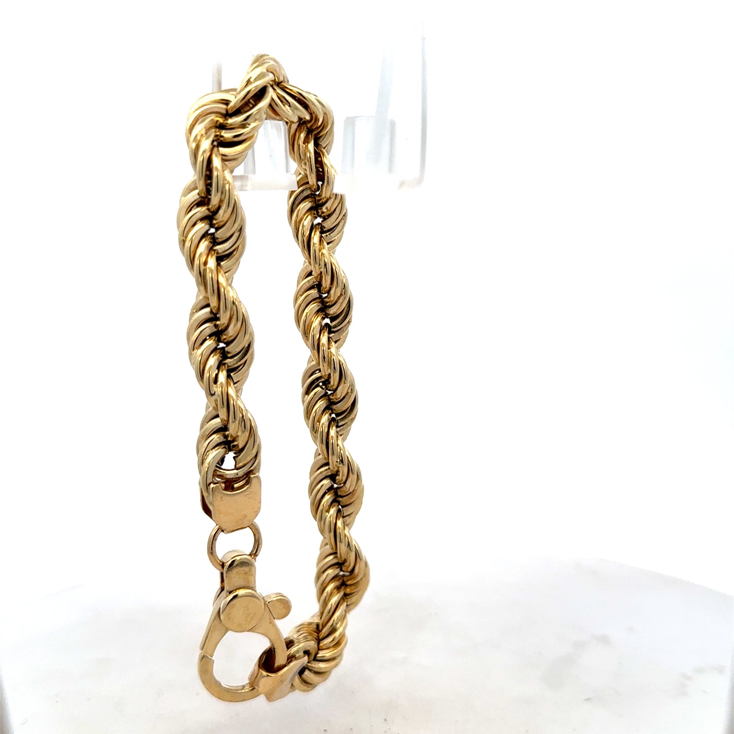 9ct yellow gold rope bracelet 25.6g (sh25614l)