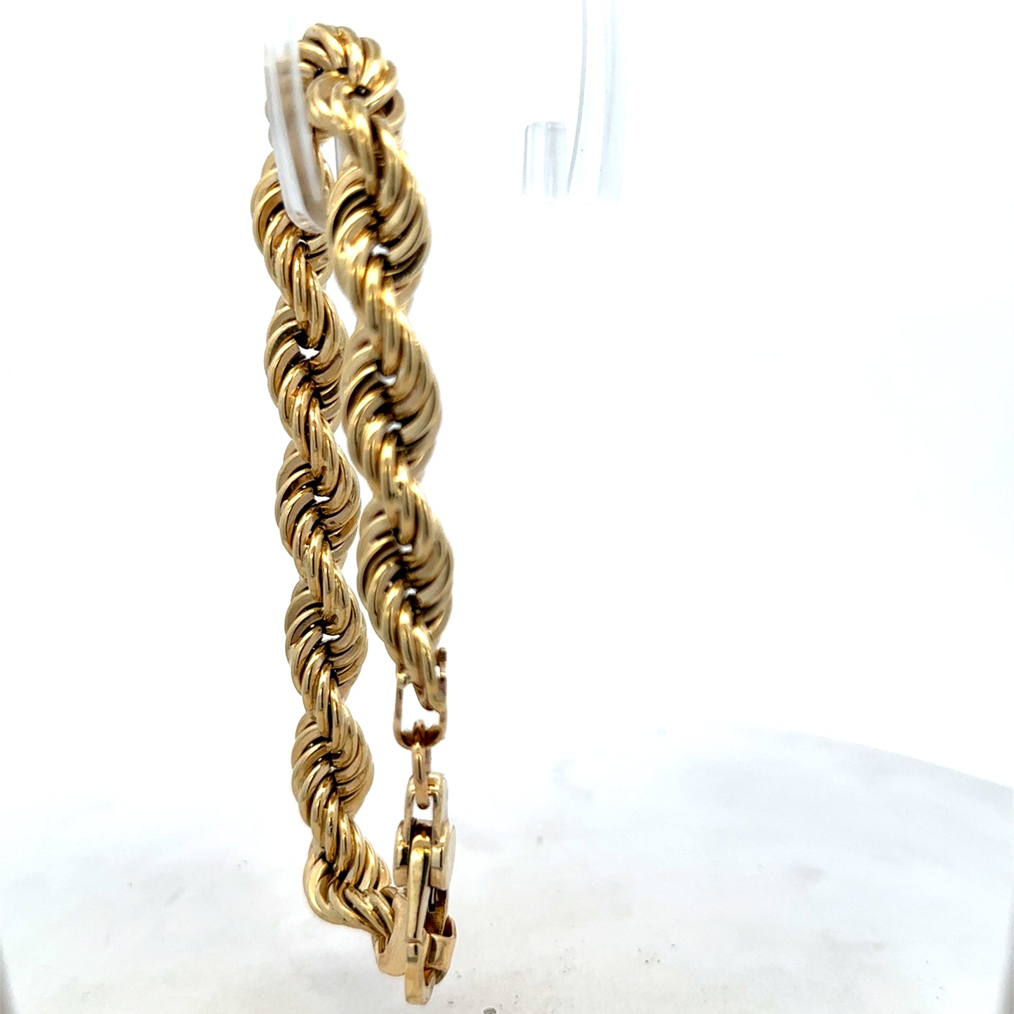 9ct yellow gold rope bracelet 25.6g (sh25614l)