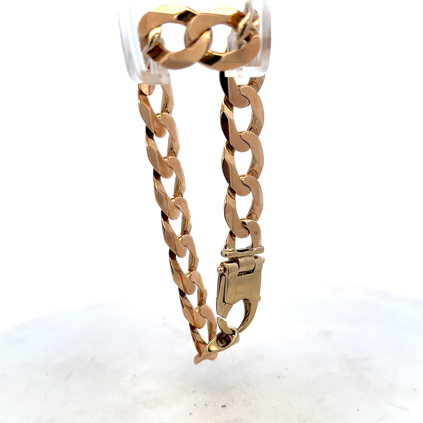9ct yellow gold curb bracelet 48g (sh25729l)