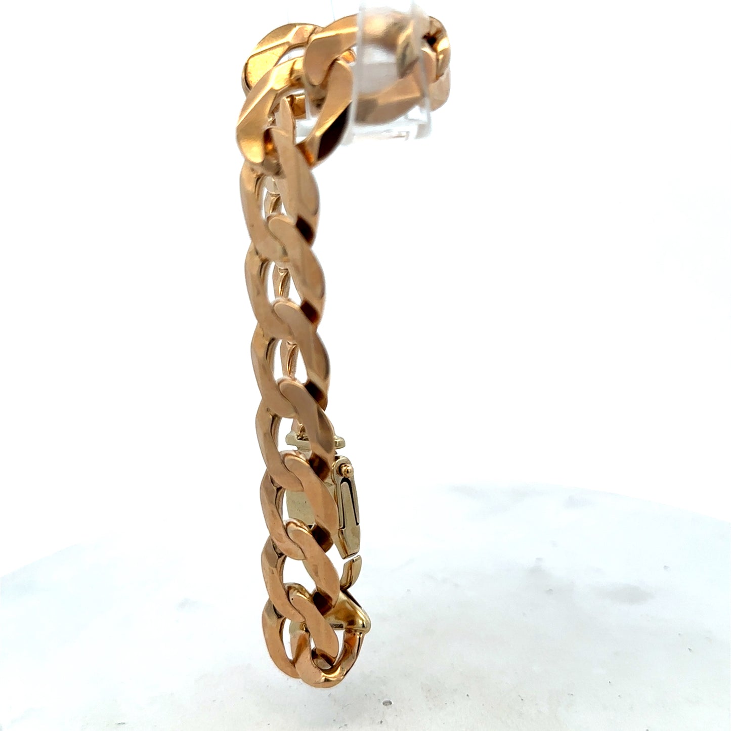 9ct yellow gold curb bracelet 48g (sh25729l)